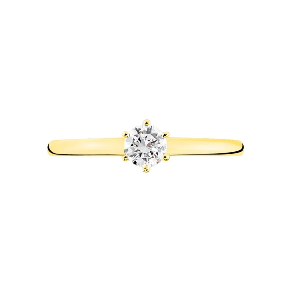 Online Histoire d'Or Bague Solitaire Natalia or jaune diamant