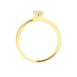 New Histoire d'Or Bague Solitaire Natalia or jaune diamant