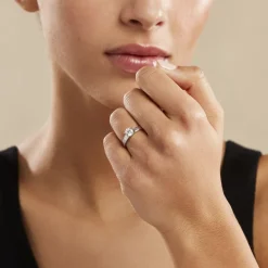 Histoire d'Or Bague Solitaire Natalia Or Blanc Diamant Synthetique* Bagues|Bagues Avec Pierre