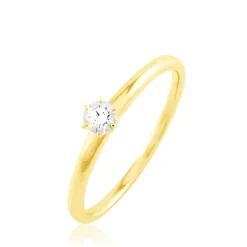 New Histoire d'Or Bague Solitaire Natalia or jaune diamant