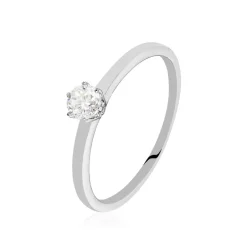 Clearance Histoire d'Or Bague Solitaire Natalia Pl Platine Blanc Diamant