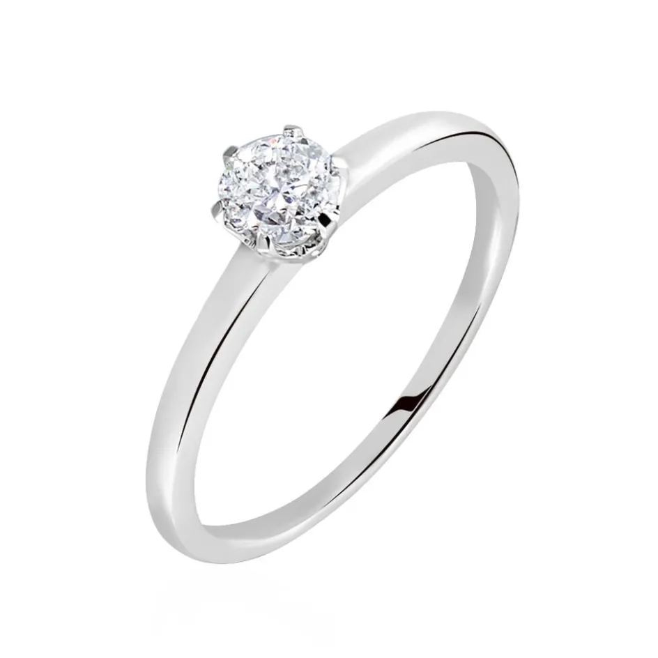 Sale Histoire d'Or Bague Solitaire Natalia Pl Platine Blanc Diamant