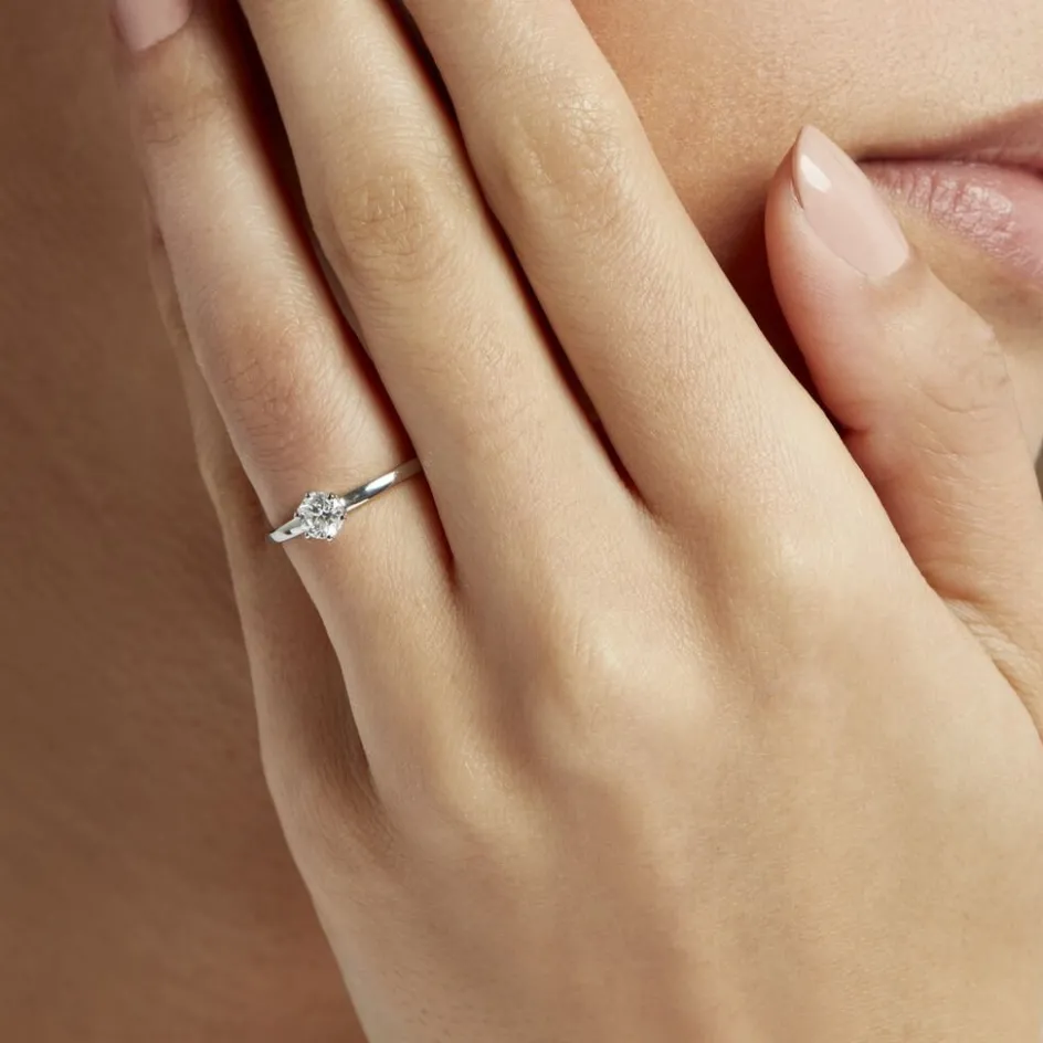 Sale Histoire d'Or Bague Solitaire Natalia Pl Platine Blanc Diamant