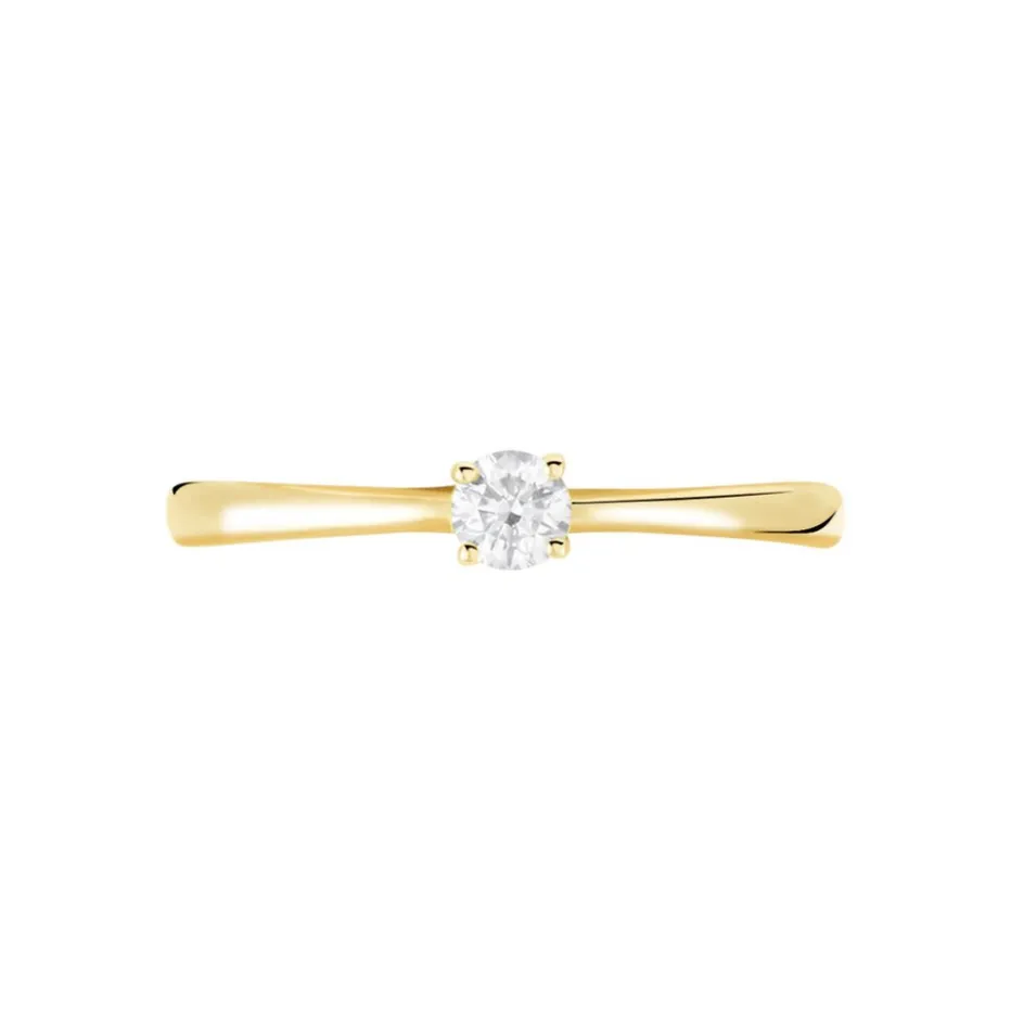 Online Histoire d'Or Bague Solitaire Or Jaune Aphrodite Diamant or jaune diamant blanc