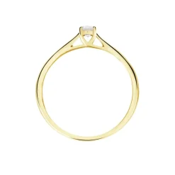 Online Histoire d'Or Bague Solitaire Or Jaune Aphrodite Diamant or jaune diamant blanc
