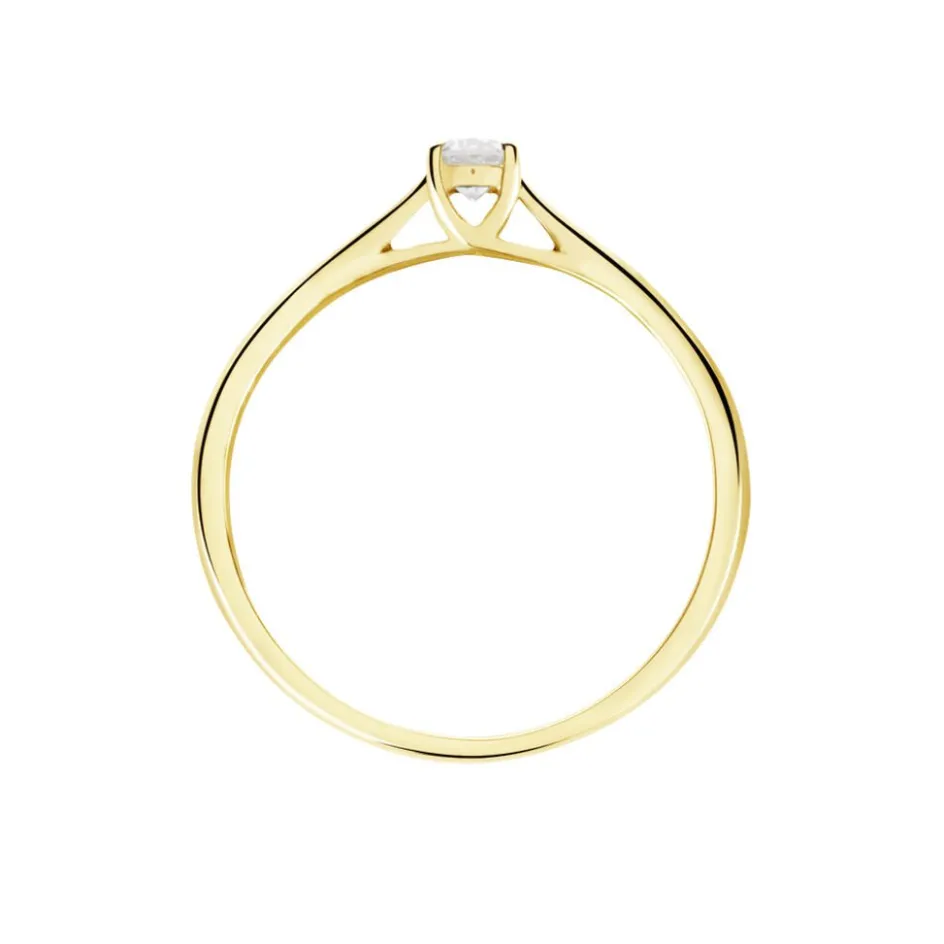 Online Histoire d'Or Bague Solitaire Or Jaune Aphrodite Diamant or jaune diamant blanc