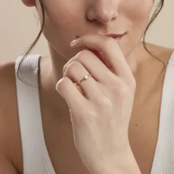 Online Histoire d'Or Bague Solitaire Or Jaune Aphrodite Diamant or jaune diamant blanc