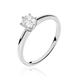 Online Histoire d'Or Bague Solitaire Samantha Or Blanc Diamant
