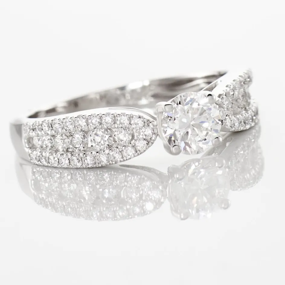 Histoire d'Or Bague Solitaire Stockholm Or Blanc Diamant Synthetique* Bagues|Bagues Avec Pierre