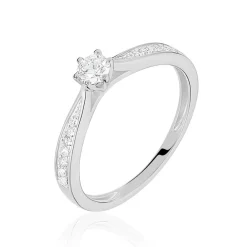 Online Histoire d'Or Bague Solitaire Symphonie Or Blanc Diamant