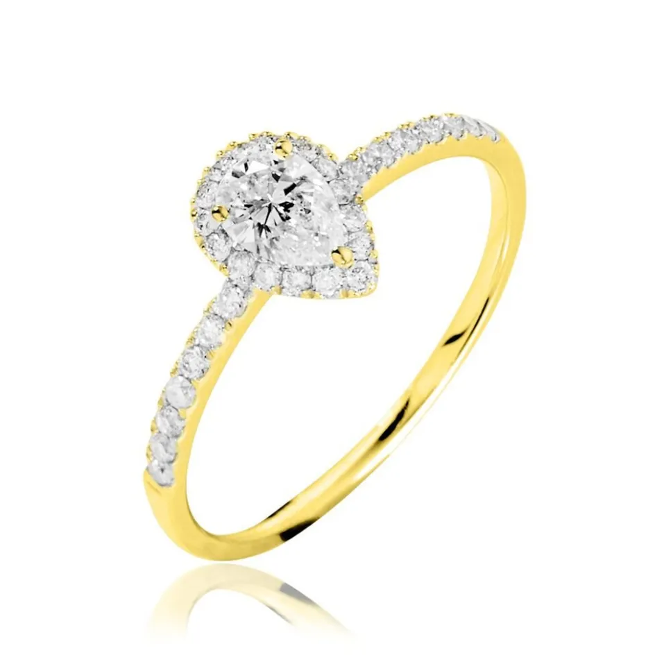 Histoire d'Or Bague Solitaire Tatiana or jaune diamant