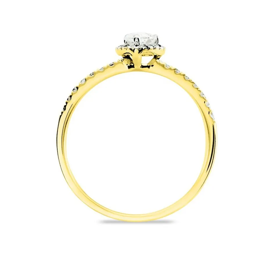 Histoire d'Or Bague Solitaire Tatiana or jaune diamant