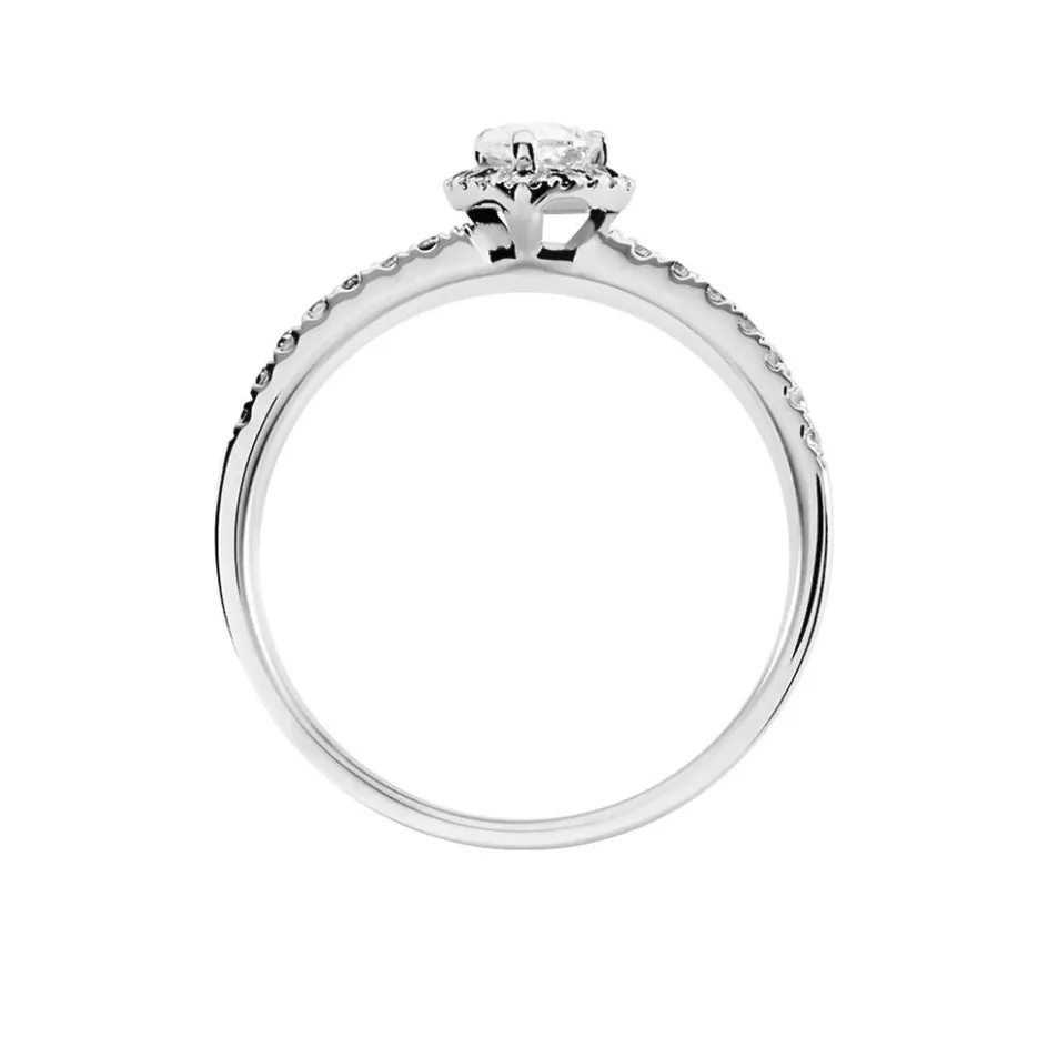 New Histoire d'Or Bague Solitaire Tatiana or blanc diamant