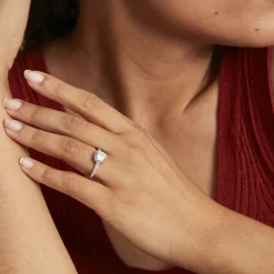 Discount Histoire d'Or Bague Solitaire Terese De Zirconium or blanc oxyde