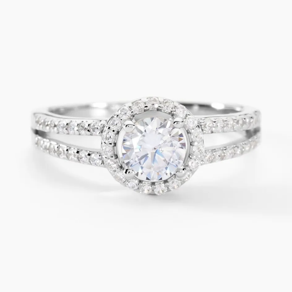 Outlet Histoire d'Or Bague Solitaire Titemae Argent Blanc Oxyde De Zirconium