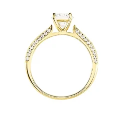 Online Histoire d'Or Bague Solitaire Veronique-marie Or Jaune Oxyde De Zirconium