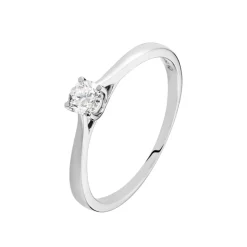 Best Histoire d'Or Bague Solitaire Victoria Platine Blanc Diamant