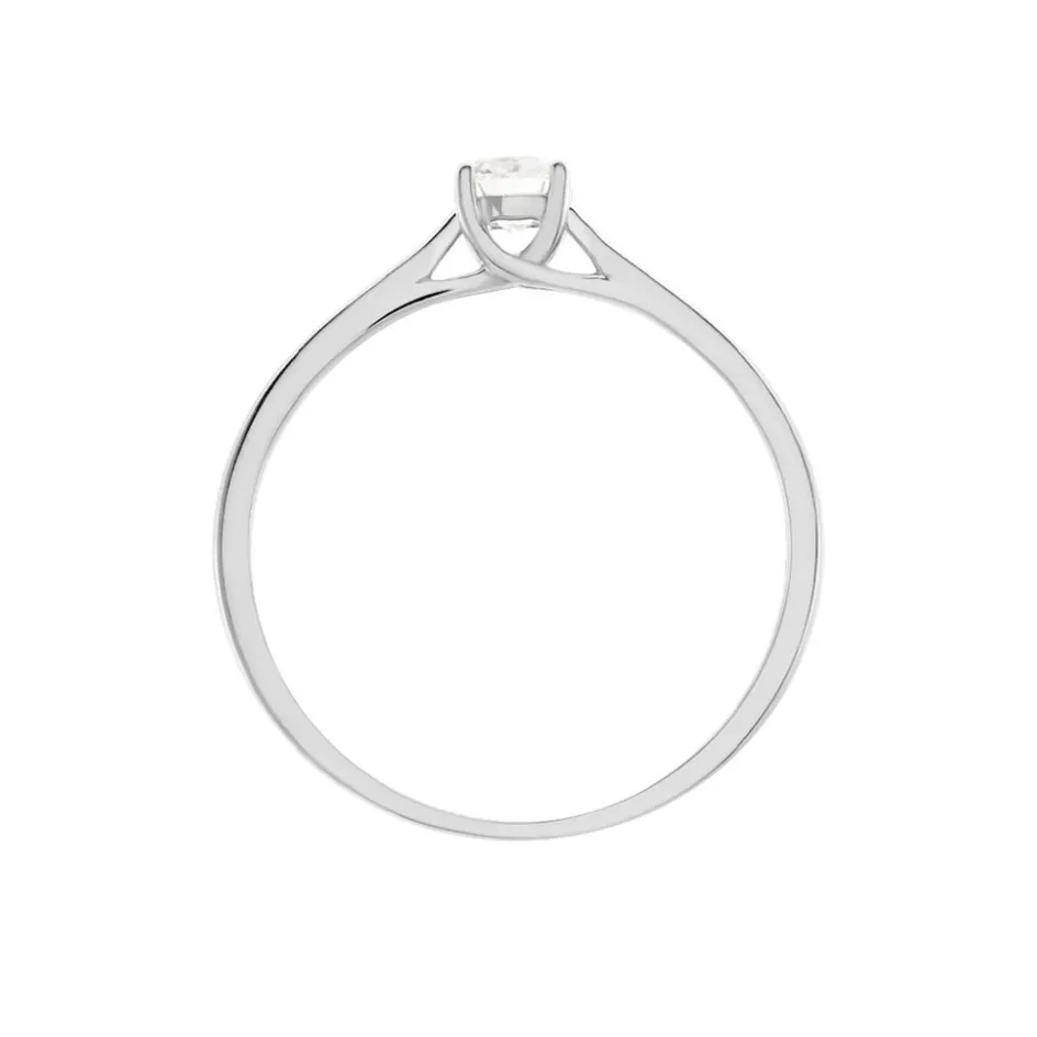 Best Histoire d'Or Bague Solitaire Victoria Platine Blanc Diamant