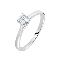 Best Histoire d'Or Bague Solitaire Victoria Platine Blanc Diamant