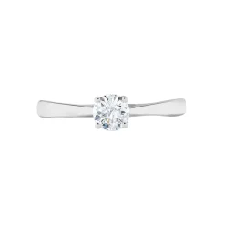 Best Histoire d'Or Bague Solitaire Victoria Platine Blanc Diamant
