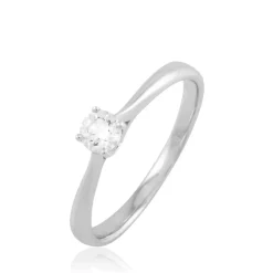 Clearance Histoire d'Or Bague Solitaire Victoria Or Blanc Diamant