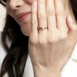 Discount Histoire d'Or Bague Soltaire Iris or jaune diamant