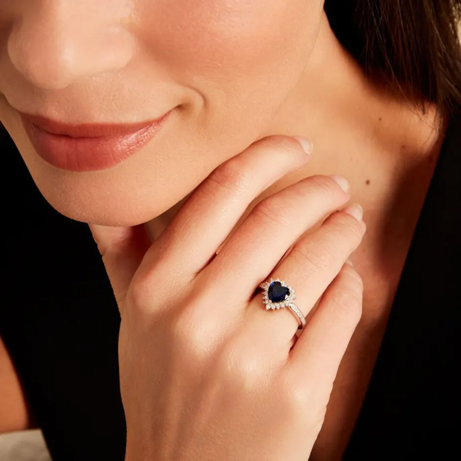 Online Histoire d'Or Bague Sphinx Argent Blanc Pierre Et Oxyde De Zirconium