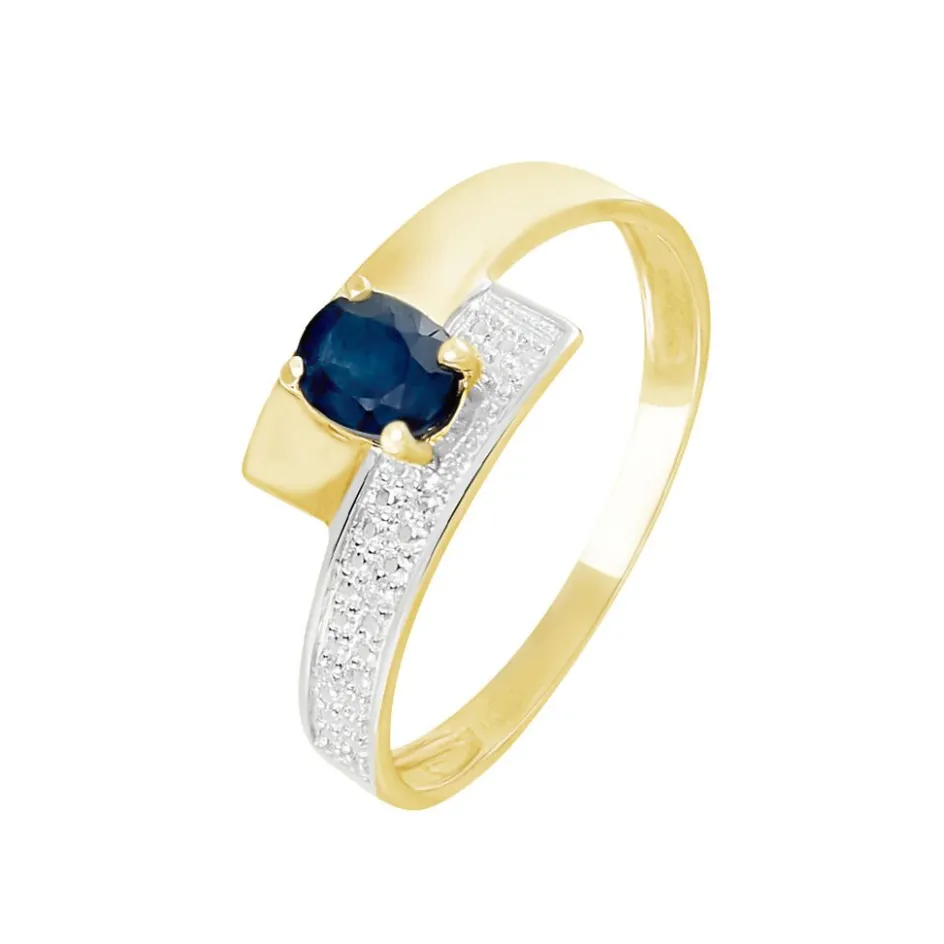 Best Histoire d'Or Bague Taila Or Jaune Saphir