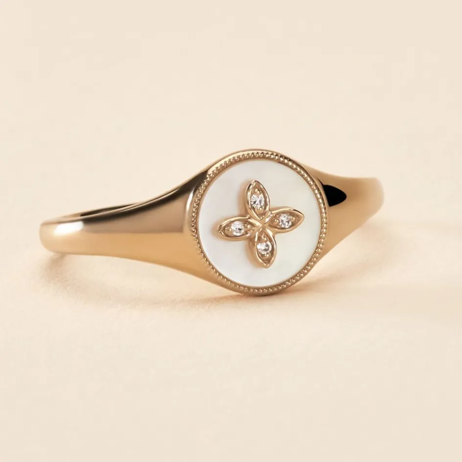 Histoire d'Or Bague Talisman Or Jaune Nacre Diamant* Bagues|Bagues Avec Pierre