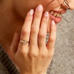 Histoire d'Or Bague Talisman Or Jaune Nacre Diamant* Bagues|Bagues Avec Pierre