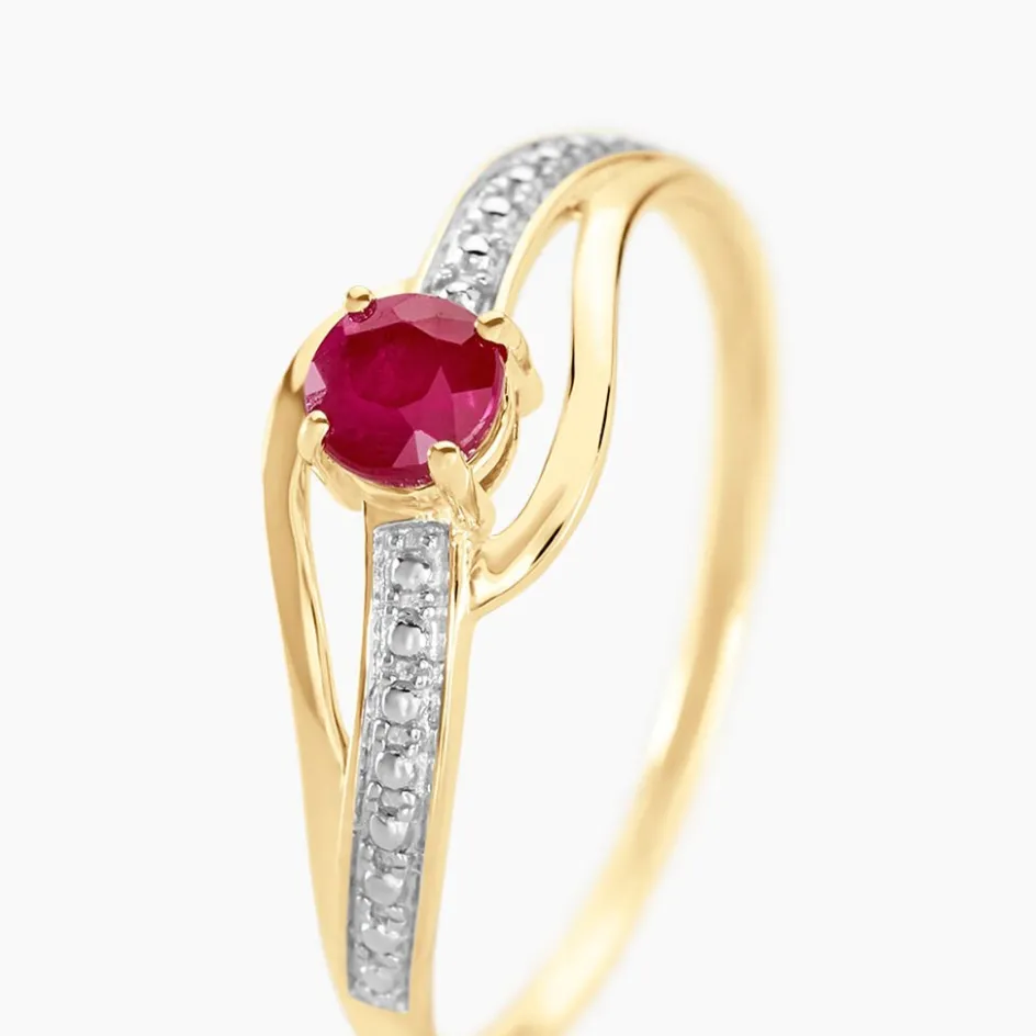 Hot Histoire d'Or Bague Tanissia or jaune rubis