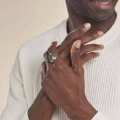 Discount Histoire d'Or Bague Thimeo Argent Blanc Onyx argent blanc onyx noir