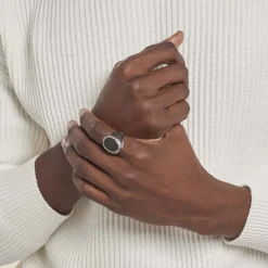 Discount Histoire d'Or Bague Thimeo Argent Blanc Onyx argent blanc onyx noir