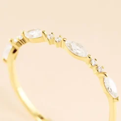 Discount Histoire d'Or Bague Tiara De Zirconium or jaune oxyde