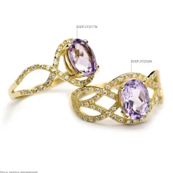 New Histoire d'Or Bague Tina Or Blanc Quartz Et Diamant