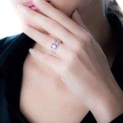 Outlet Histoire d'Or Bague Tina Or Blanc Saphir Et Diamant