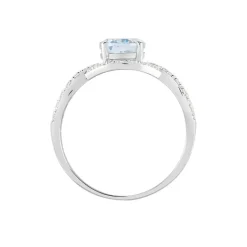 Histoire d'Or Bague Tina Or Blanc Topaze Et Oxyde De Zirconium* Bagues|Bagues Avec Pierre