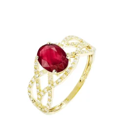 Sale Histoire d'Or Bague Tina Or Jaune Rubis Et Diamant