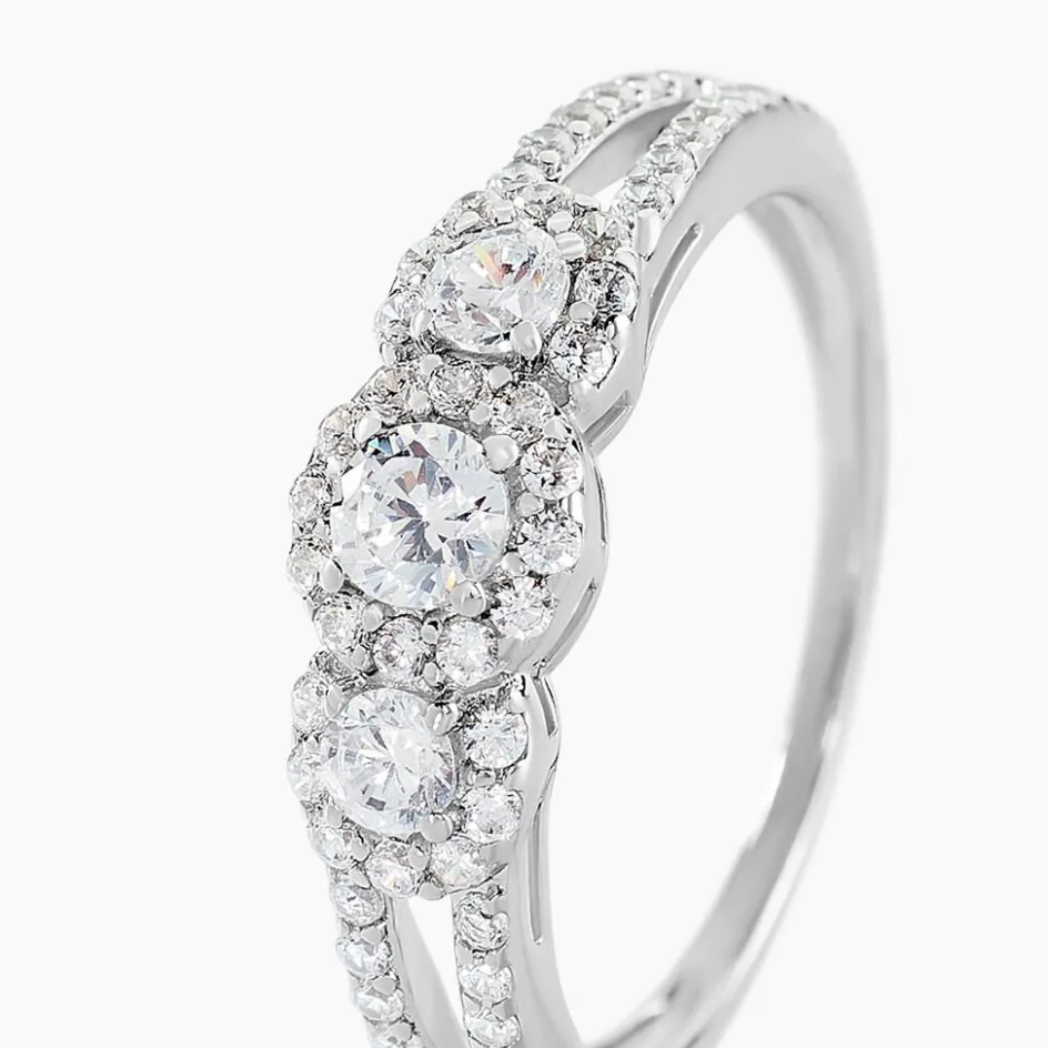 Online Histoire d'Or Bague Titemae Argent Blanc Oxyde De Zirconium