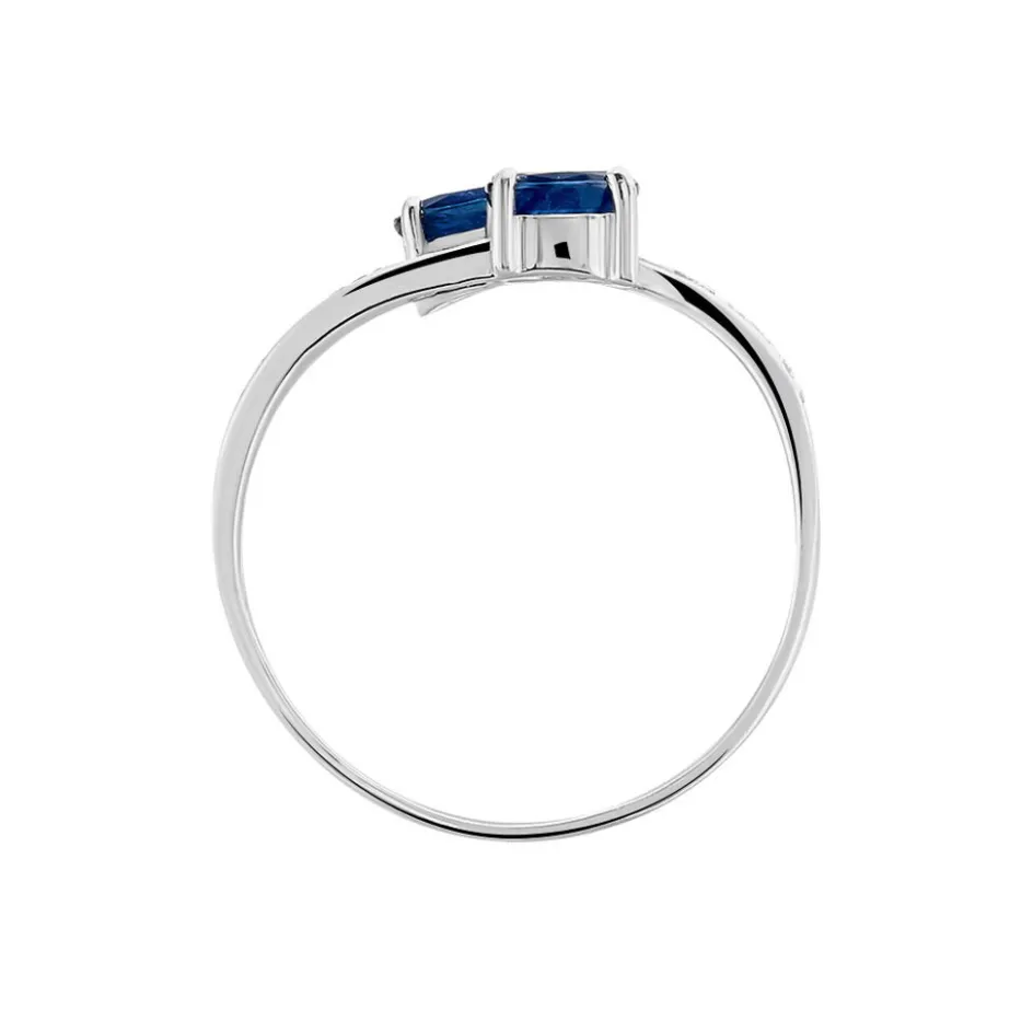 Discount Histoire d'Or Bague Toi Et Moi Or Blanc Saphir Et Diamant