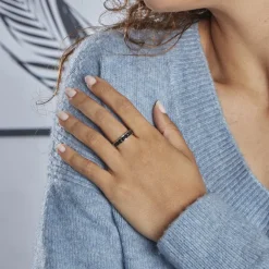 Clearance Histoire d'Or Bague Tour Complet Mondy Argent Oxydes De Zirconium