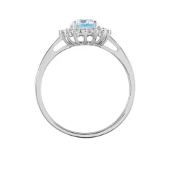 Clearance Histoire d'Or Bague Trick Or Blanc Topaze Et Oxyde or blanc topaze bleu sky