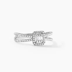 Sale Histoire d'Or Bague Twila Or Blanc Oxyde De Zirconium