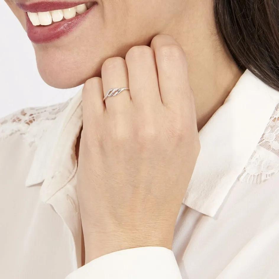 Histoire d'Or Bague Tylane Divers or blanc diamant