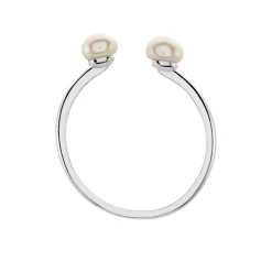 Clearance Histoire d'Or Bague Ull Argent Blanc Perle De Culture