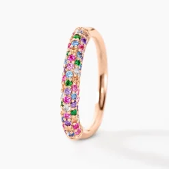 Discount Histoire d'Or Bague Urban Call De Synthese Oxyde De Zirconium argent rose pierre