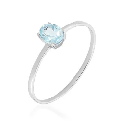 Outlet Histoire d'Or Bague Valentino Or Blanc Topaze or blanc topaze bleu sky