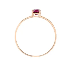 Outlet Histoire d'Or Bague Valentino Or Rose Rhodolite or rose rhodolite rouge