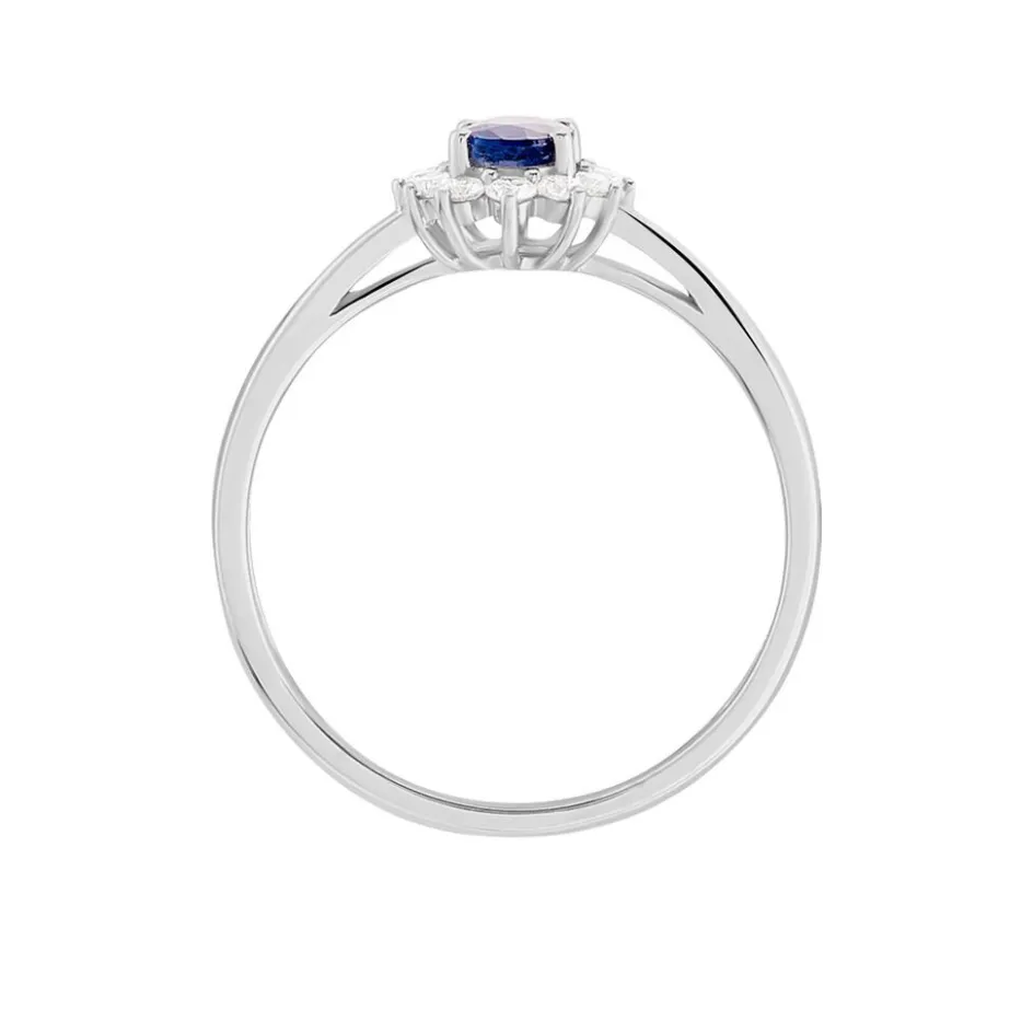 Discount Histoire d'Or Bague Vladimir Or Blanc Saphir Diamants
