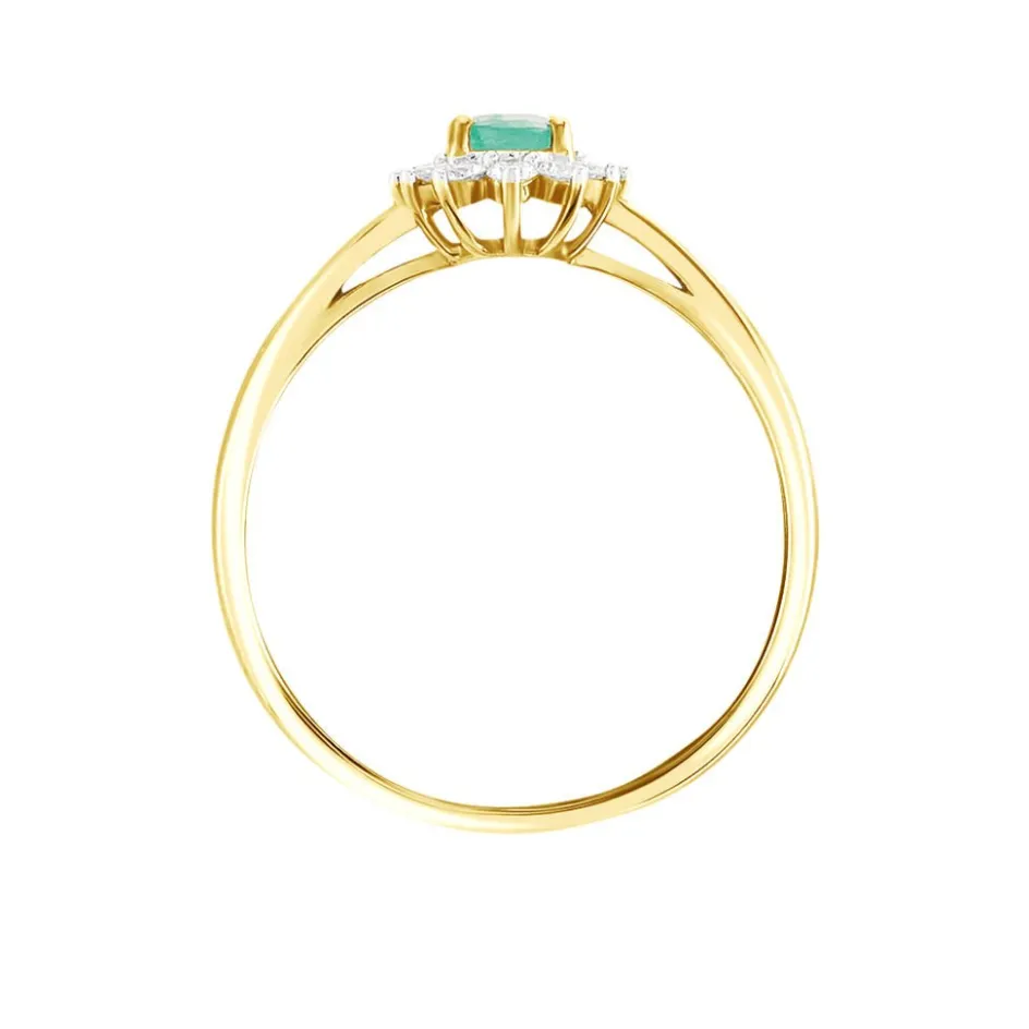 Online Histoire d'Or Bague Vladimir Diamants or jaune emeraude